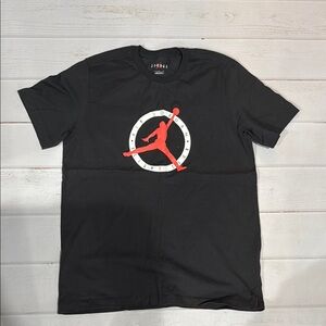 Jordan Black and Red Short Sleeve Tee